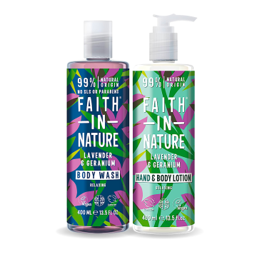 Set gel de dus si lotiune de corp Faith in Nature FNSET19 de la Mass Global Company Srl