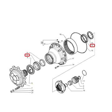 Rulment punte spate Case 580ST