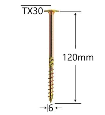 Surub dulgherie cap plat 6x120 - 100buc/cutie