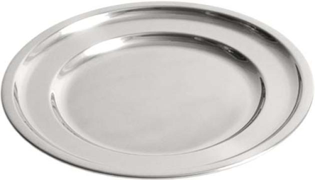 Tava inox rotunda pentru capacul cloche de 25 cm de la Fimax Trading Srl