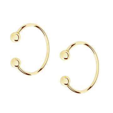 Cercei ear cuff, din argint 925 placati cu aur de 18K, 13mm de la Atelier Lolit Srl