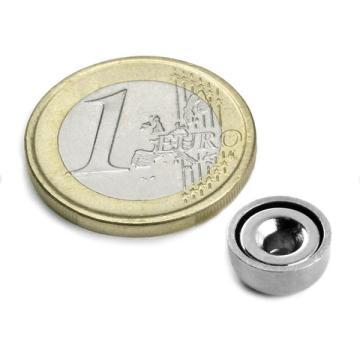 Magnet neodim oala 10 mm, cu gaura ingropata, putere 1,3 de la Arca Hobber Srl