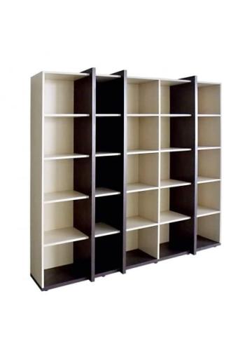 Biblioteca living wenge cu mesteacan, 2165 x 300 x 2075 mm de la Sembazuru Art Srl