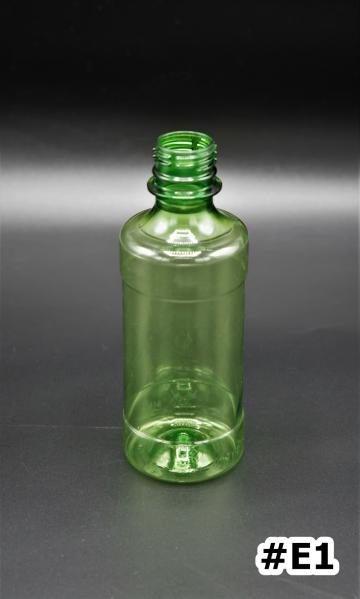 Sticla plastic verde rotunda 250 ml E1