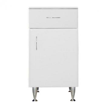 Dulap jos Bianca Plus 45 cu 1 usa, 1 sertar, alb lucios de la Leziter Kft.