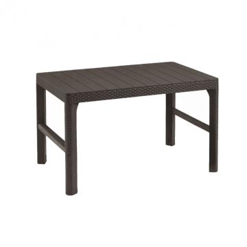 Masa de gradina din ratan Lyon maro de la Leziter Kft.