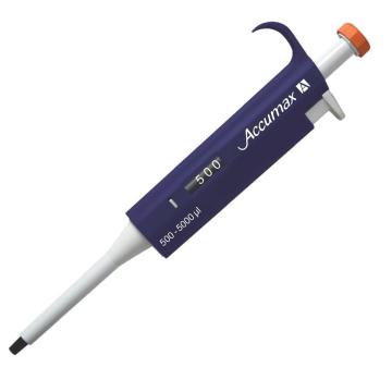 Pipeta automata monocanal Accumax - 500 / 5000 ul de la Medaz Life Consum Srl