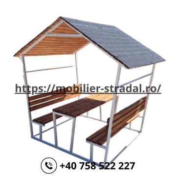 Foisor din lemn si teava #F203 de la Moblux Stradal SRL