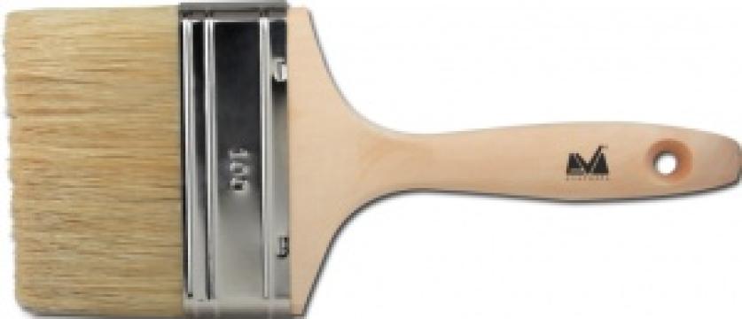 Pensula cu maner lemn si fir alb / 80mm de la URBANIX SRL