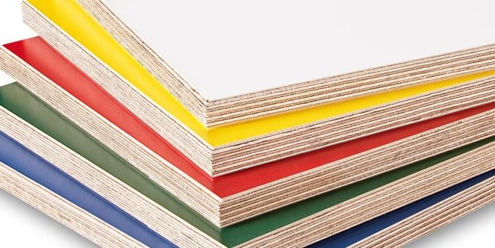 Placaj mesteacan melaminat colorat 24mm 1250x2500mm de la URBANIX SRL
