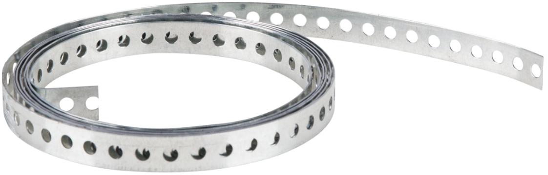Banda perforata din otel zincat, 12x0.9mm, 3 metri