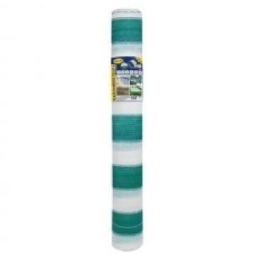 Plasa umbrire 80 g/mp, 1.7 x 10 m - verde + alb / 17mp de la URBANIX SRL