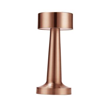 Lampa de masa LED cu Touch, incarcare USB, cupru, 21cm