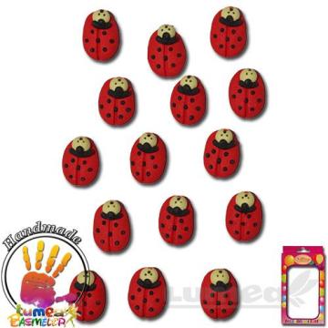 Figurine tort buburuze din zahar, 15 buc. - Lumea de la Lumea Basmelor International Srl