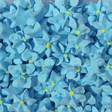 Decor tort Floricele mici bleu din zahar, 180 buc. - Lumea de la Lumea Basmelor International Srl