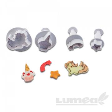Set decupatoare unicorn, 4 buc. - Lumea