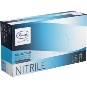 Manusi nitril albastre 100buc M - Roial Tech