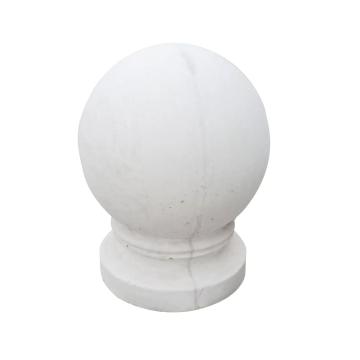 Bolard alb din beton rotund neted cu picior - 35 cm de la Andbas