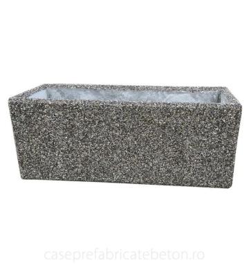 Jardiniera din beton cu piatra naturala 150x50x60 cm de la Andbas