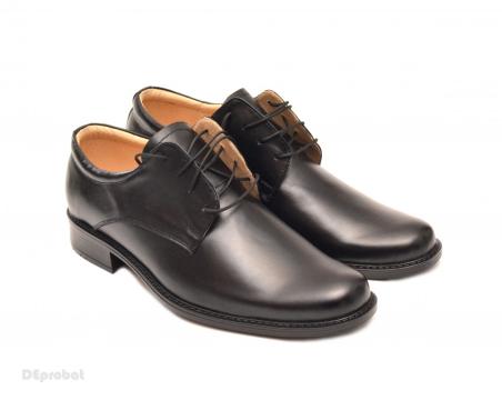 Pantofi negri barbati piele naturala casual-eleganti