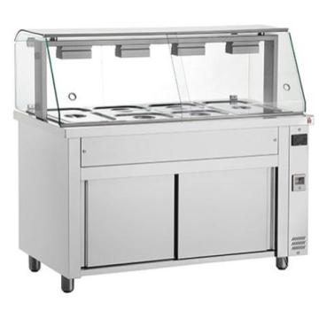 Bain Marie cu vitrine de sticla 5 x GN 1/1