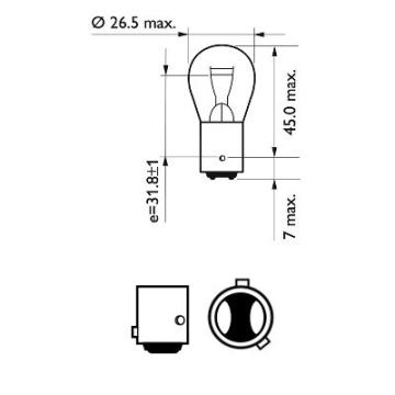 Set 2 becuri stop frana P21/4W 12V (blister) Philips de la Auto Care Store Srl