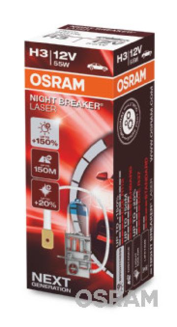 Bec 12V H3 55 W Night Breaker Laser Nextgen +150% Osram