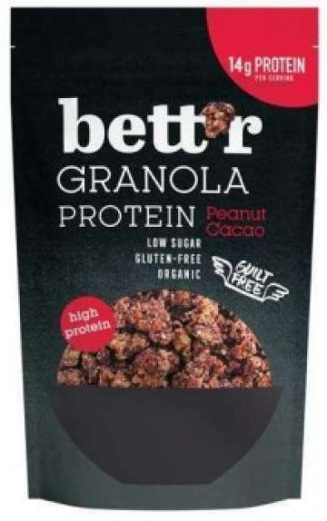 Granola proteica cu alune si cacao bio 300g Bettr