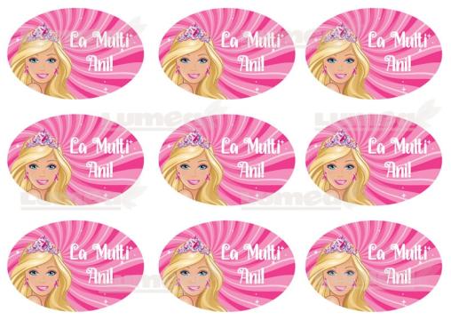 Vafa tort placute La multi ani Barbie 1 - Lumea de la Lumea Basmelor International Srl