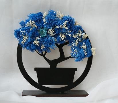 Decoratiune tablou copacul vietii, decorat cu licheni de la Flower Power Gift