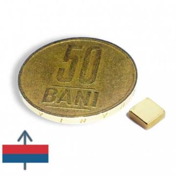 Magnet neodim bloc 5 x 5 x 2 mm aurit de la Magneo Smart