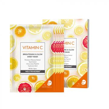 Masca hidratanta de fata cu vitamina C set 5 buc