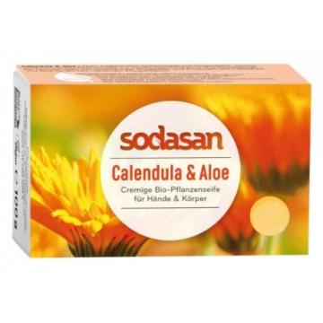 Sapun crema cu galbenele si aloe 100g Sodasan de la Sanito Distribution Srl