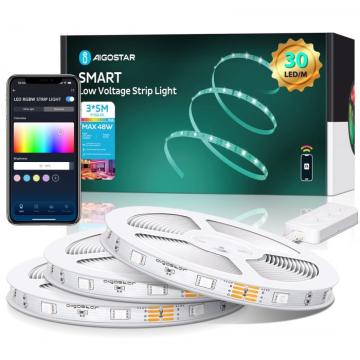 Benzi LED 15m 3x5m WiFi Smart LED lumini RGBW lumina calda de la Molifag Srl