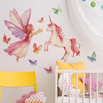 Sticker Printesa Unicorn pentru mobila, pereti 60x40 cm de la Molifag Srl