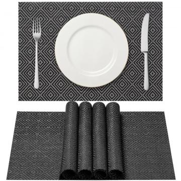 Suport de farfurii pentru servirea mesei 46x33 cm, negru