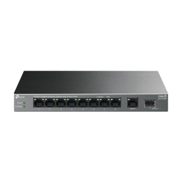 Switch LiteWave, 8 x RJ45 1G PoE, 1 x SFP 1G, 1 x RJ45 1G
