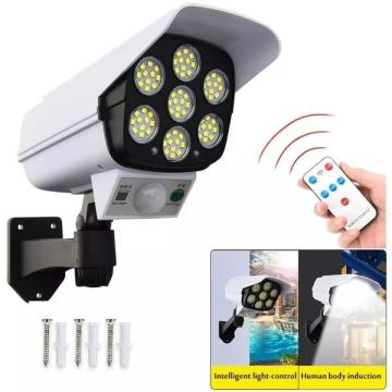 Camera falsa cu panou solar si senzor de miscare, 77 led-uri