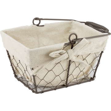 Cos servire paine dreptunghiular Raki 20x15x12cm din metal