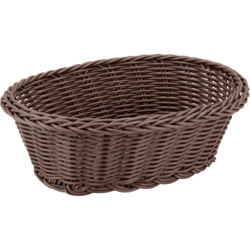 Cos servire paine oval Raki 21x16x7cm, maro