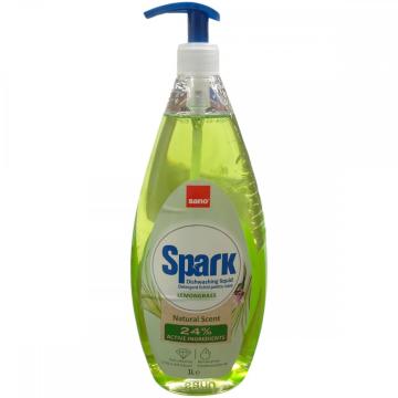 Detergent de vase Sano Spark Lemongrass 1 litru pump