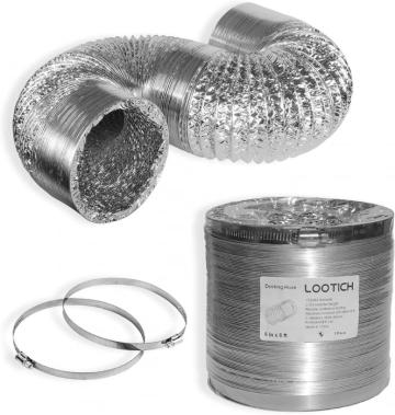 Tub flexibil pentru aer, din aluminiu spiralat, 153mmx2.5m de la Molifag Srl