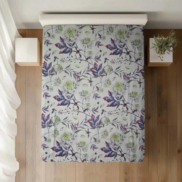 Cearceaf pat simplu dimensiuni 140x240 100% bumbac ranforce de la Vision Craft Textile Srl