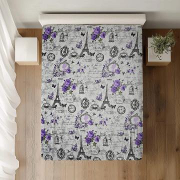 Cearceaf pat cu elastic, dimensiuni: 120x200x30, 100% bumbac