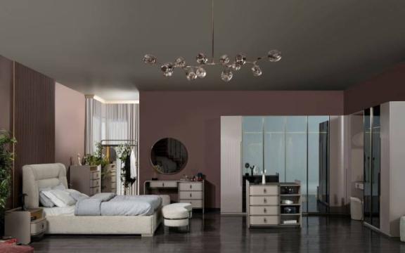 Mobila dormitor Paris cu pat de 160x200cm varianta 2
