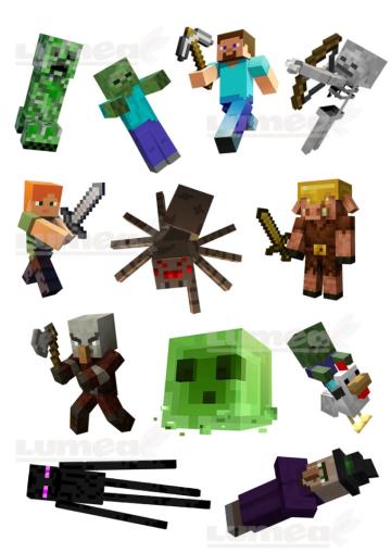 Imagine comestibila tort din Zahar, Minecraft Mobs - Lumea