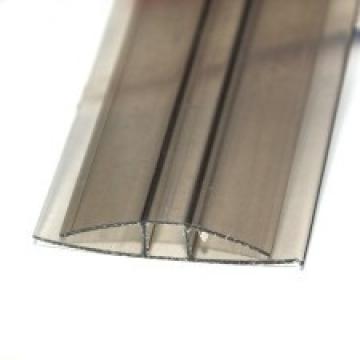 Profil policarbonat de imbinare tip H 8mm fumuriu / 6m de la PDET Atlantic Distribution Srl