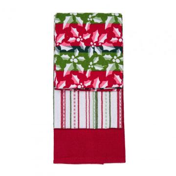 Set 3 prosoape bucatarie Red Xmas de la Eve Nasia S.r.l