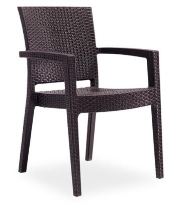Scaun cu brate Paris Rattan polipropilen/fibra