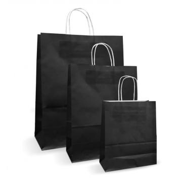 Set 100 bucati, pungi albe colorate negre, 32x12x41cm